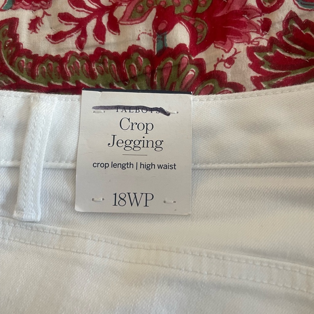 Talbots Women's Cropped White Jeans - Picture 3 of 3